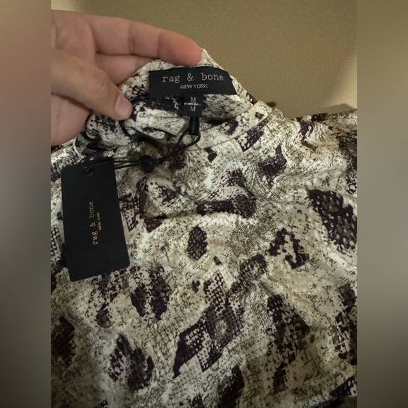 Rag & Bone Tan snake poppy draped dress - Picture 7 of 10